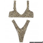 ZAFUL Women's Sexy Two Piece Leopard Print Bikini Sets Straps Thong Swimwear Bathing Suits Leopard B07D7TXYGQ